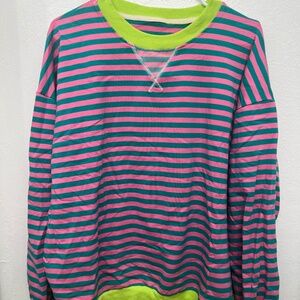 Oversized striped amazon sweater